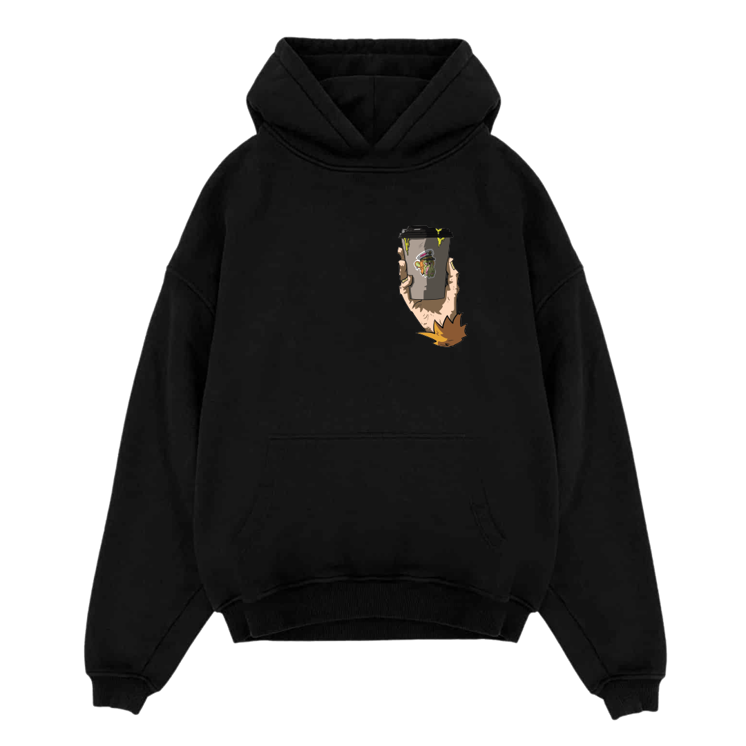 Jungle Brew Hoodie Oversized Ultra Heavy Black (French Terry)