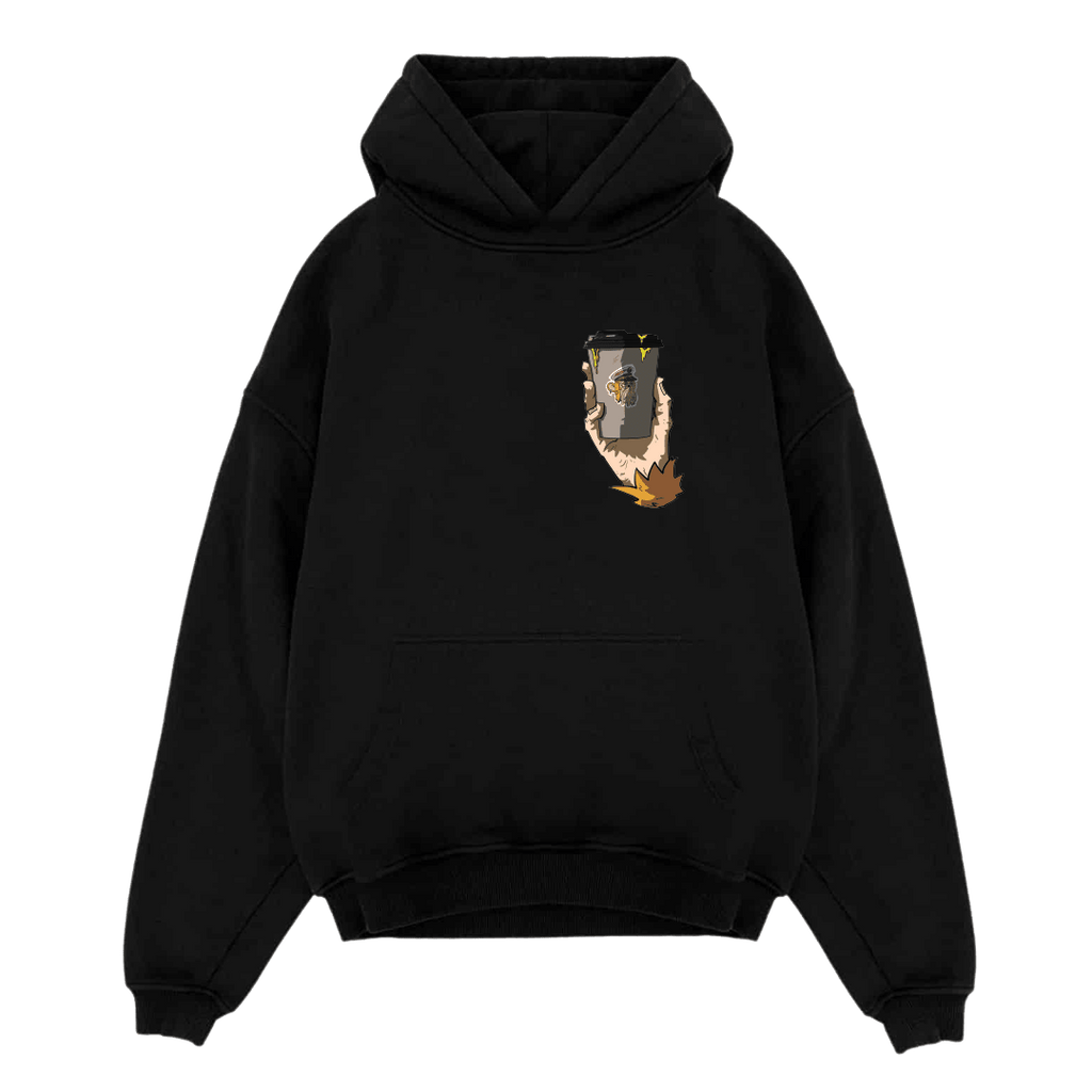 Jungle Brew Hoodie Oversized Ultra Heavy Black (French Terry) - Jungle Brew Co.