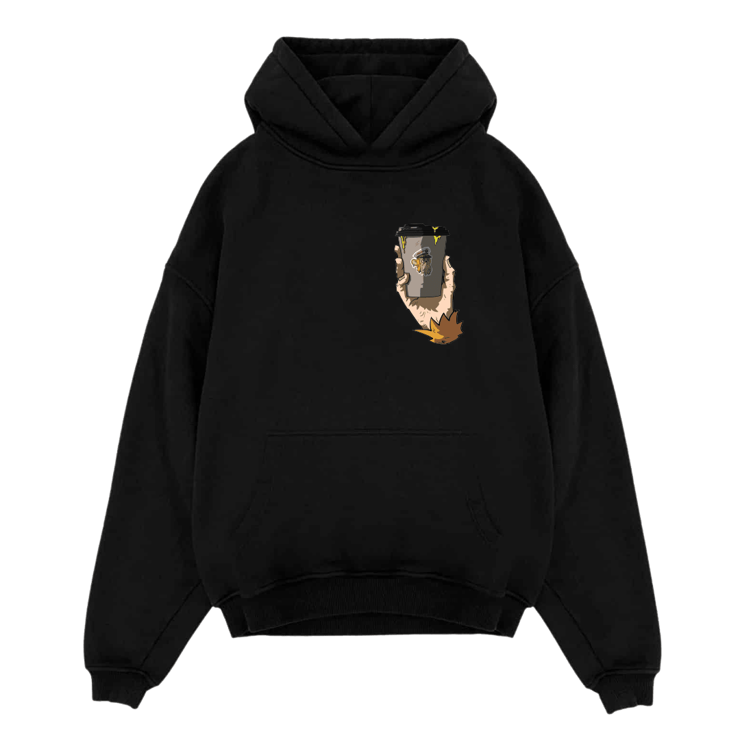 Jungle Brew Hoodie Oversized Ultra Heavy Black (French Terry) - Jungle Brew Co.