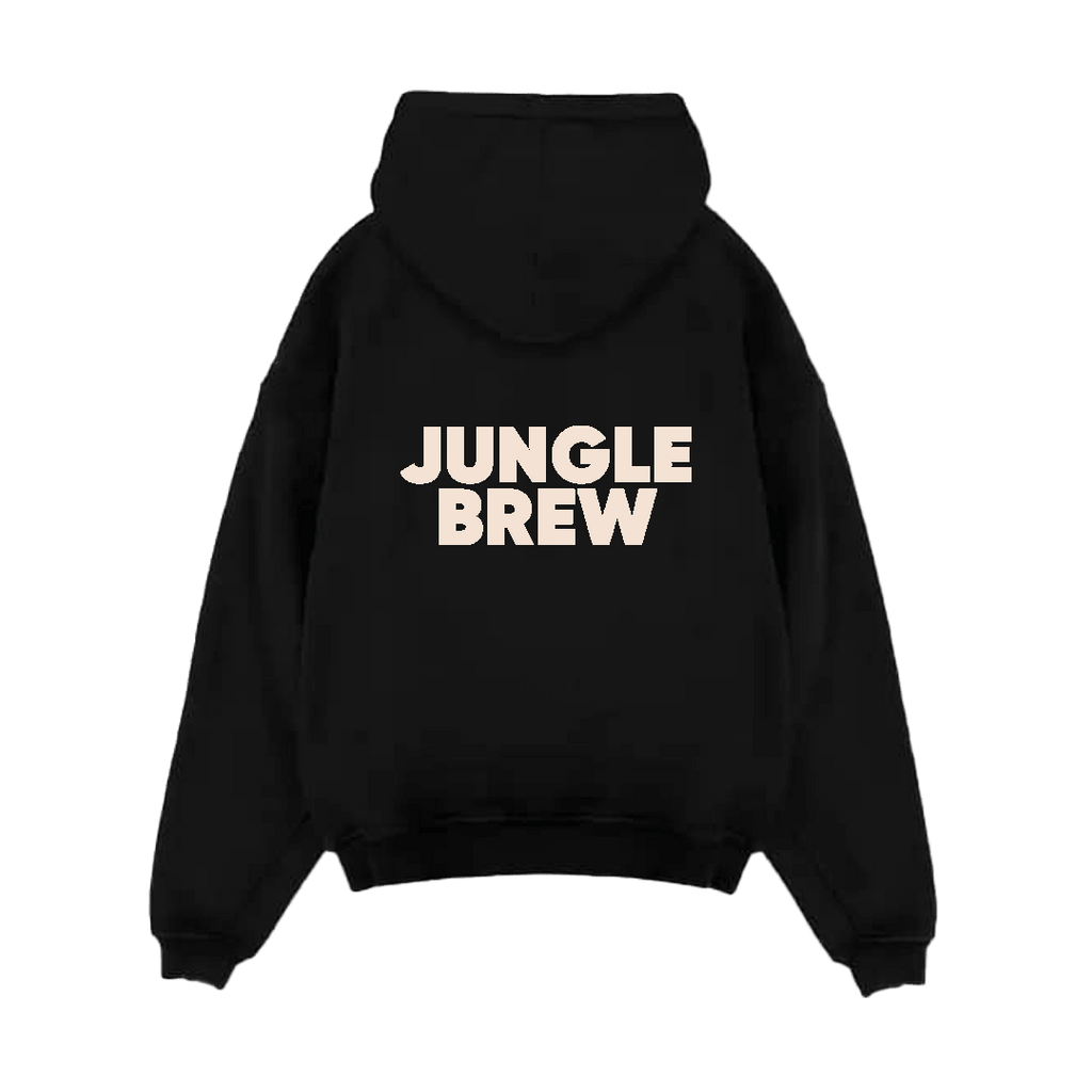 Jungle Brew Hoodie Oversized Ultra Heavy Black (French Terry) - Jungle Brew Co.