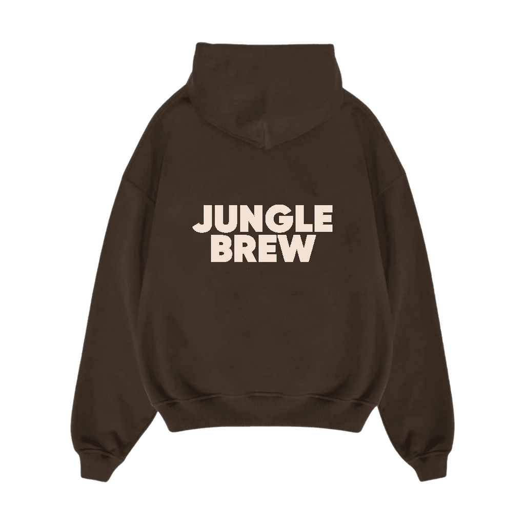 Jungle Brew Oversized Washed Brown Hoodie - Jungle Brew Co.