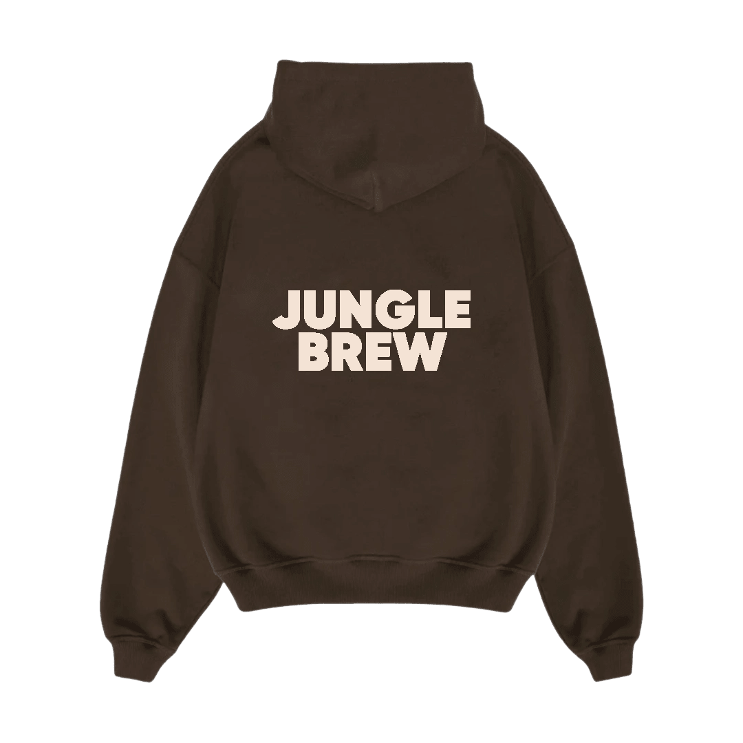 Jungle Brew Oversized Washed Brown Hoodie - Jungle Brew Co.