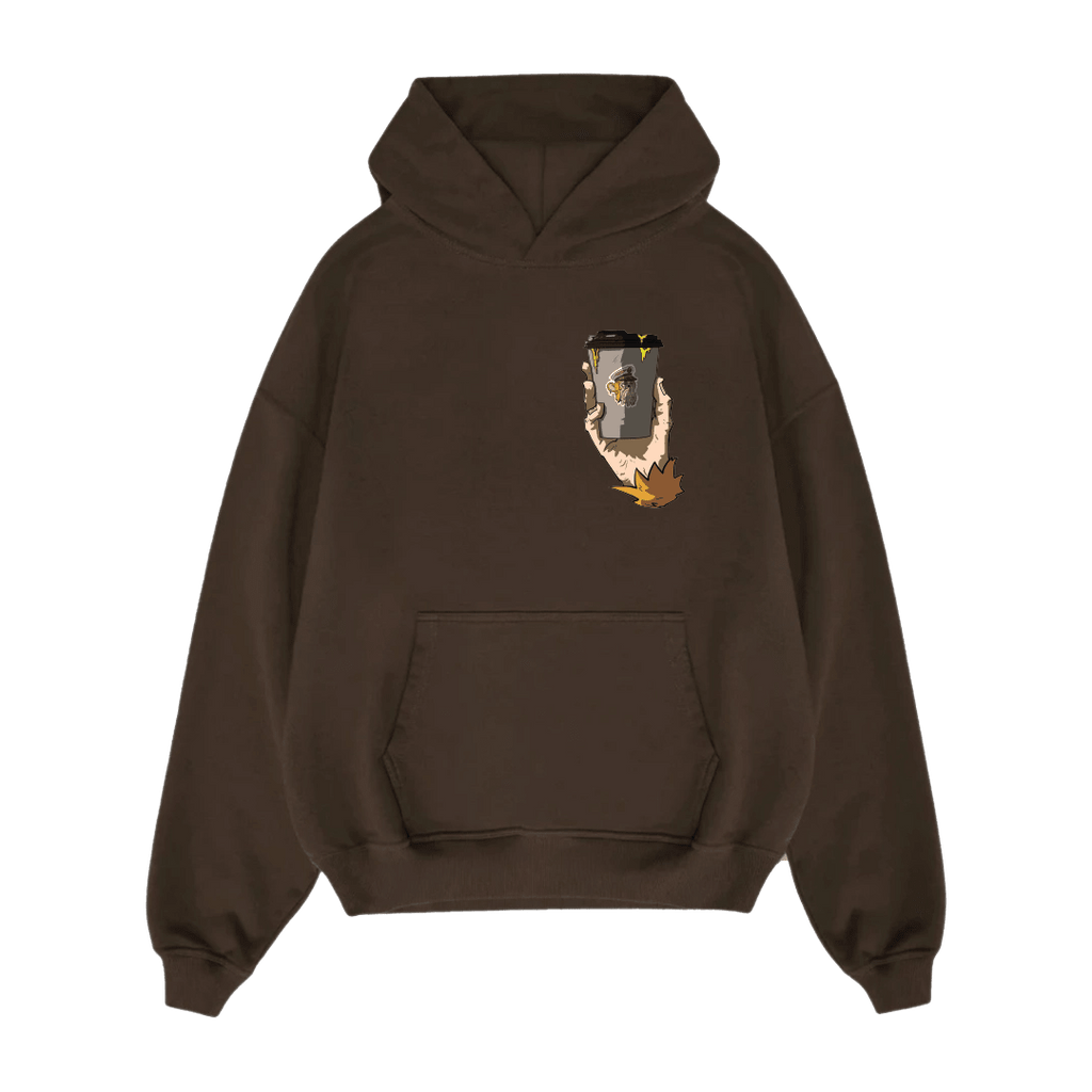 Jungle Brew Oversized Washed Brown Hoodie - Jungle Brew Co.