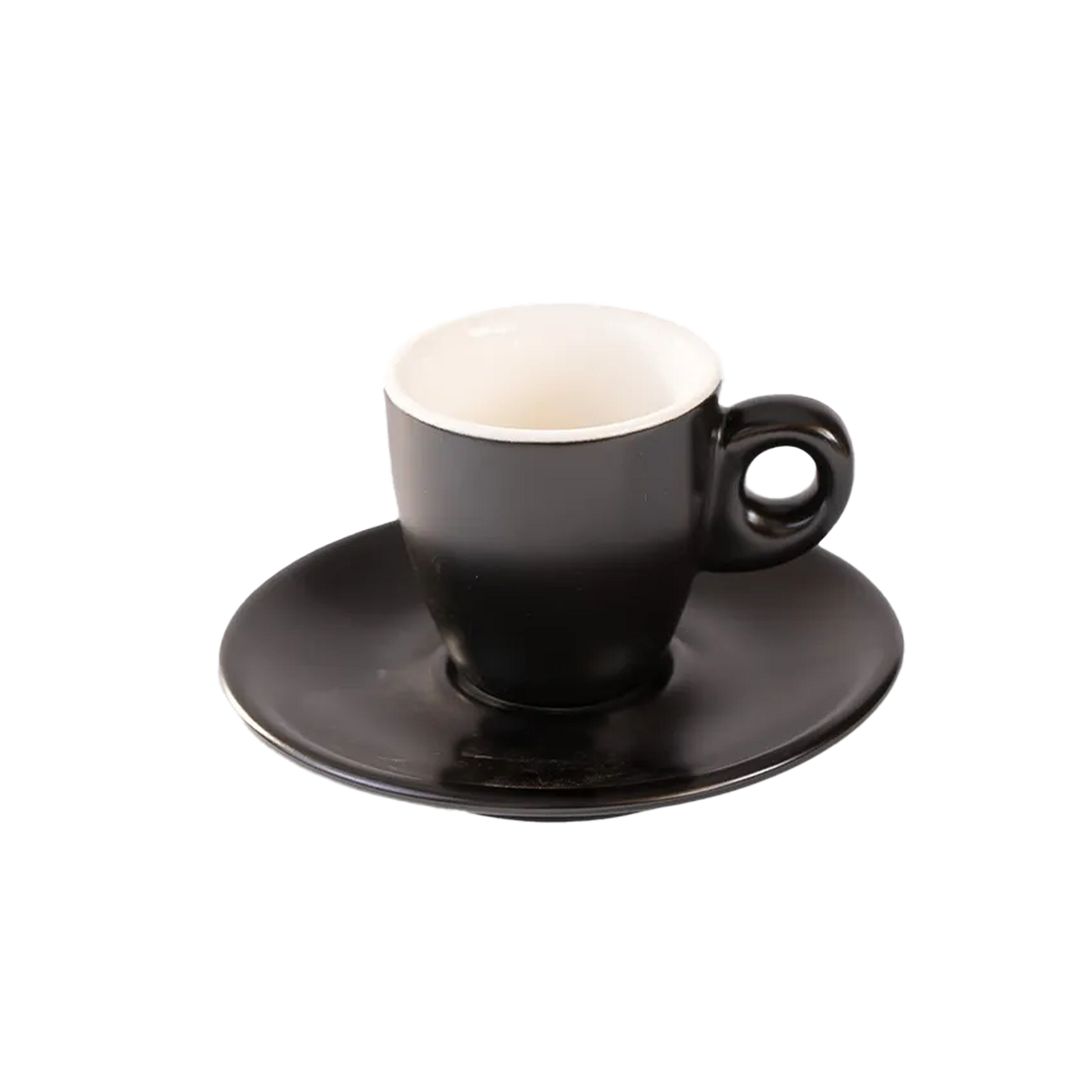 ClubHouse Cup with Saucer Giacinto, 65 ml, Set of 6, Matte Black