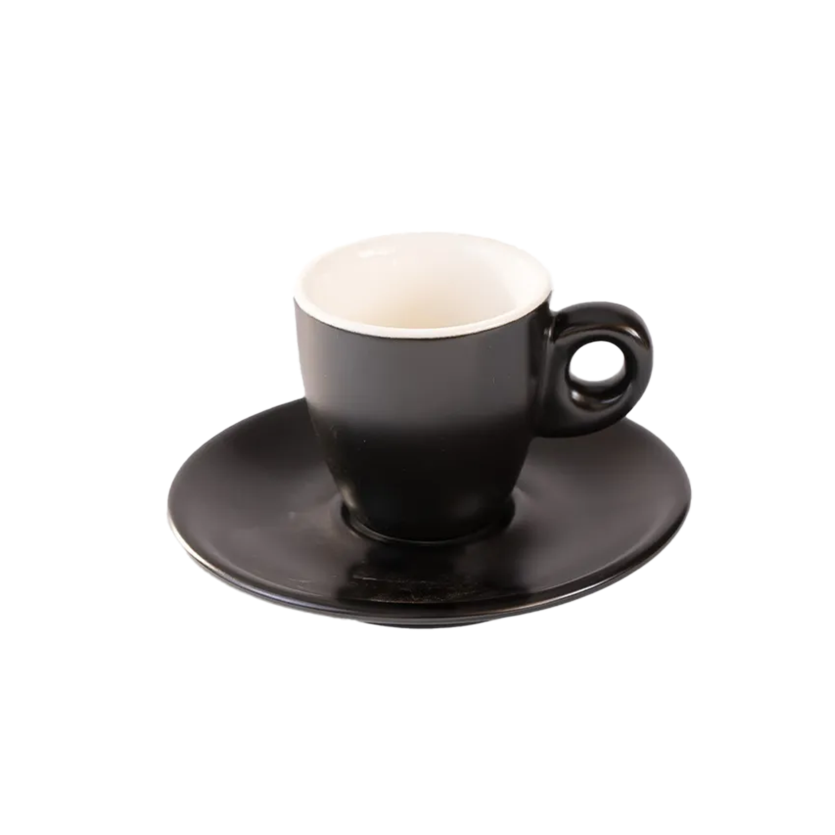 ClubHouse Cup with Saucer Giacinto, 60 ml, Set of 6, Matte Black