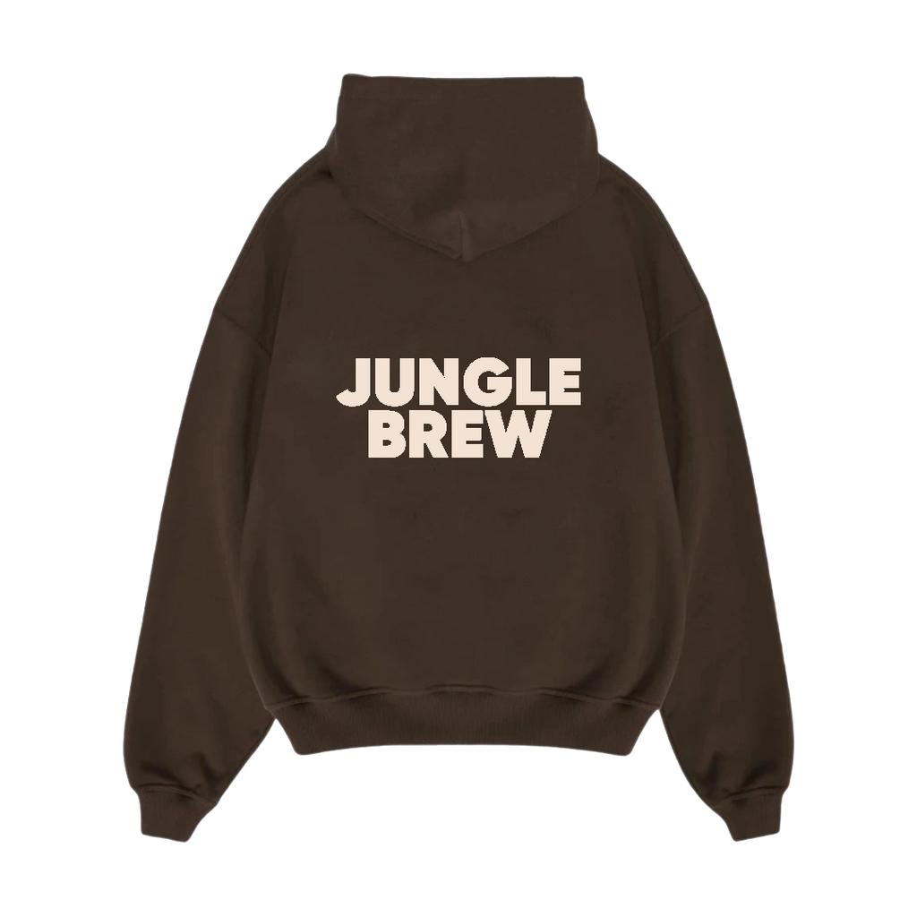 Jungle Brew Oversized Washed Brown Hoodie